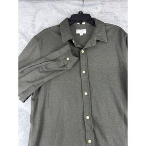 Julian & Mark Large Dress Shirt Mens Olive Green Excellent‎ Stretch Long Sleeve
